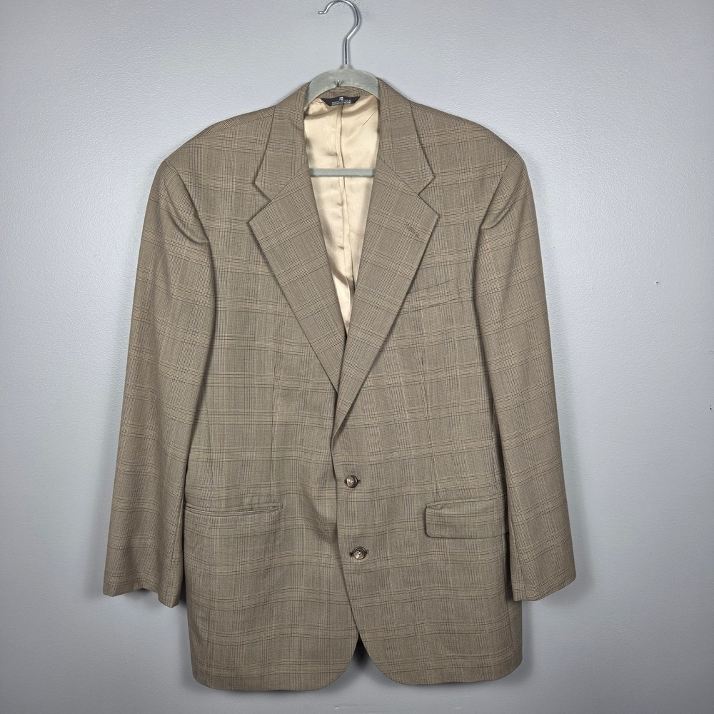 Vintage Polo University Club Ralph Lauren Mens Wool Blazer 42R Glen Plaid USA